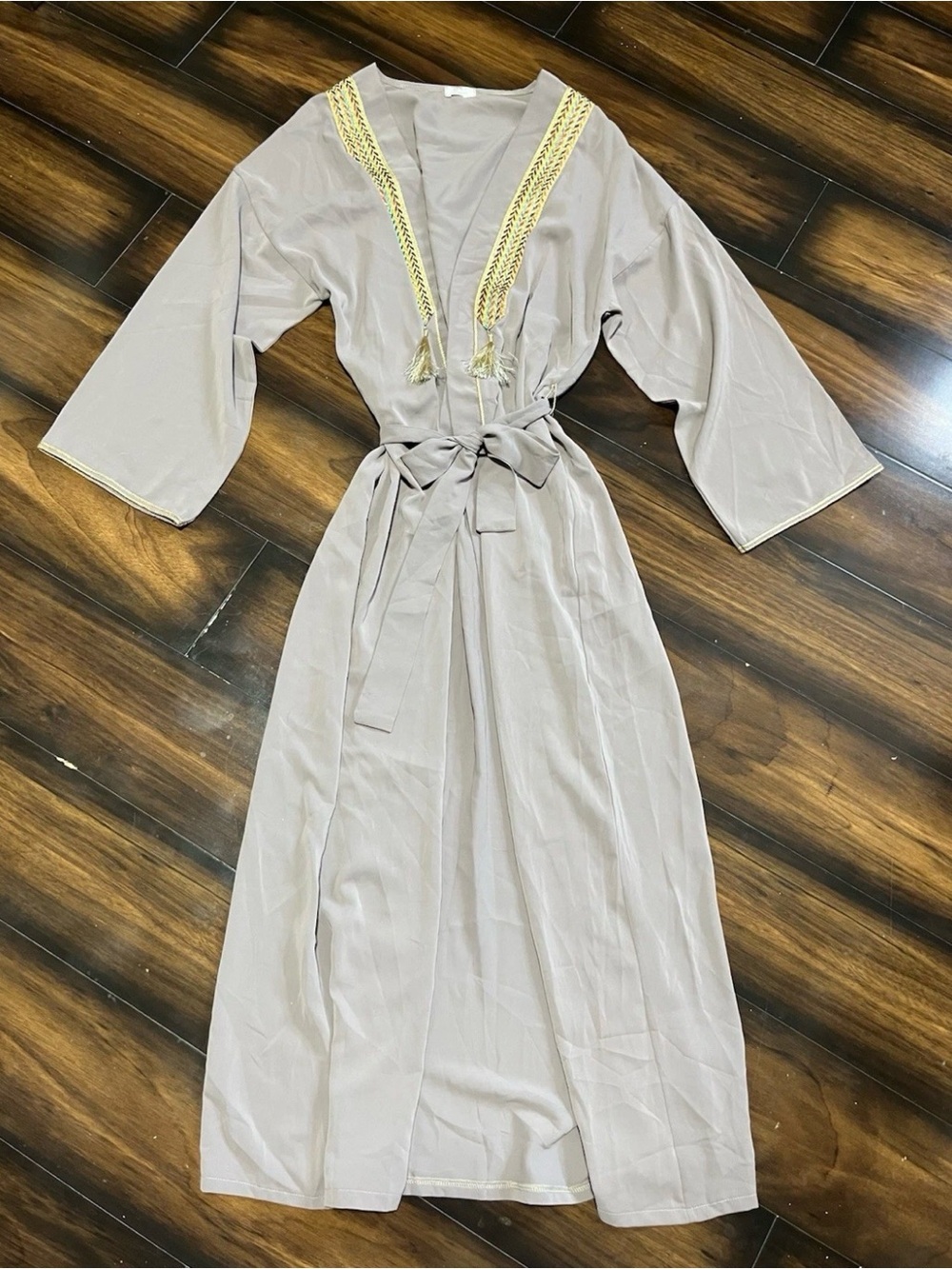 Moda Femme Women's Long
Cardigan Robe Decorative Collar
363